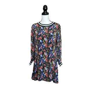 Rdalamal Sporty Floral Mini Shift Dress Anthropologie Casual Gardencore Size 6